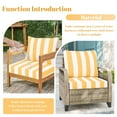 thumbnail image 5 of Outdoor Deep Seat Cushions Set, 24x24x4.3 inch, Fade Resistant, Waterproof Patio Chair Cushion with Backrest（yellow white), 5 of 7