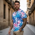 thumbnail image 2 of Uorisanigo Hawaiian Tree Matching Couple Outfits Golf Shirts for Men Women Short Sleeve Sports Tactical Quick-Dry 1/4 Zip Up Summer Athletic Top Wear Stylish Collared Tops, 2 of 8