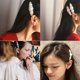 thumbnail image 4 of RV 6 pinzas para el cabello con perlas, elegante cabello con perlas, cordones para el cabello con perlas brillantes, pinzas para el cabello con perlas, pinzas para el cabello con perlas, accesorios para el cabello para niñas y mujeres Rojo Verde, 4 of 5