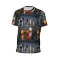 thumbnail image 6 of Wukai Various Herbs And Spices In Spoons Print Men's Short-Sleeved Mesh T-Shirt,Quick-Dry Short Sleeve Workout T-Shirt-Small, 6 of 8