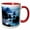 Red/White, variant on 3drose, South of Port Orford, Oregon Coast, 11oz Two-tone Yellow Mug