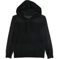 thumbnail image 1 of Camiseta básica con capucha de malla Warrior para mujer, negro, extragrande, 1 of 2