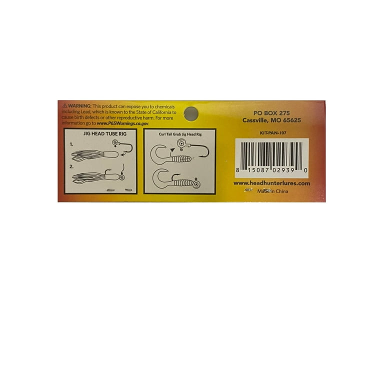 Headhunter Lures, Crappie And Panfish Kit With Lead Heads, 1.75in