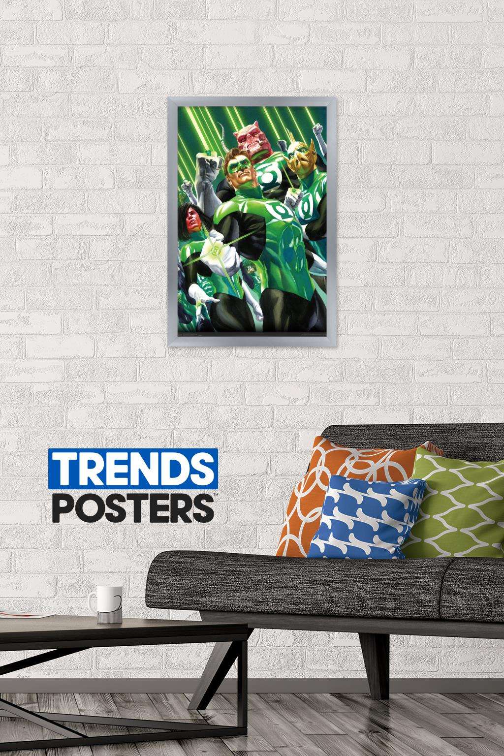 DC Comics - The Green Lantern Corps - Portrait Wall Poster, 14.725" x 22.375", Framed