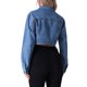 thumbnail image 3 of Chaquetas de mezclilla de manga larga recortadas para mujer INSPIRE CHIC con bolsillos cargo, 2XL, azul, 3 of 5