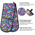 thumbnail image 4 of Dailycode Double Sided Oven Mitt with Loop Heat Resistant Kitchen Long Potholders 7" x 35" Colorful Skate, 4 of 6