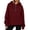 Wine, variant on Casual Half Zip Hoodies for Women Oversized Long Sleeve Kangaroo Pocket Going Out Tops