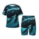 thumbnail image 1 of Balery Vintage Blue Pattern Whale Conjunto de Pijama Infantil de Manga Corta con Estampado – Ropa de Dormir de Algodón Suave-X-Large, 1 of 6