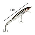 thumbnail image 3 of Bomber Jointed Wake Minnow Crankbait 5 3/8" Chrome Black Back 3/4 oz., 3 of 4