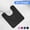 black, variant on Tripumer 1 Pcs U Shape Toilet Mats 20 x 24 inch Contour Bath Mat for Toilet Modern Bathrooms Navy Blue