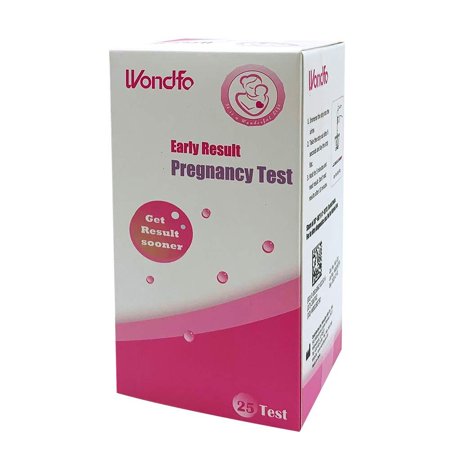 Wondfo Early Result Pregnancy Test Strips - Get Results 6 Days Sooner Than Missed Period-Sensitive and high-Accuracy HCG Testing Kit at 10 MIU/ml Cut-Off -[25 Packs]