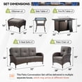 thumbnail image 2 of Gymojoy 7 Pieces Patio Furniture Set with Ottomans, Rattan Wicker Lounge Chairs with 43" Propane Gas Fire Pit Table Conversation Set, Gray, 2 of 11
