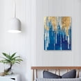 thumbnail image 4 of Nawypu Canvas Wall Art Canvas Prints Pictures Modern Wall Art Painting on Canvas Contemporary Gold Blue Picture for Family Office Hotel Restaurant Gallery Framed Stretched Ready to Hang, 4 of 5