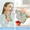 thumbnail image 5 of GZHJMY Watercolor White Daisies Flowers Bee Wash Cloths 4 Pcs Small Cotton Wash Towels for Bathroom, 5 of 6