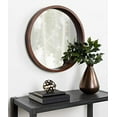 thumbnail image 4 of Kate and Laurel Hutton Miroir Mural Rond Décoratif Moderne à Cadre en Bois, Diamètre de 22 Pouces, Fini Noyer, 4 of 5