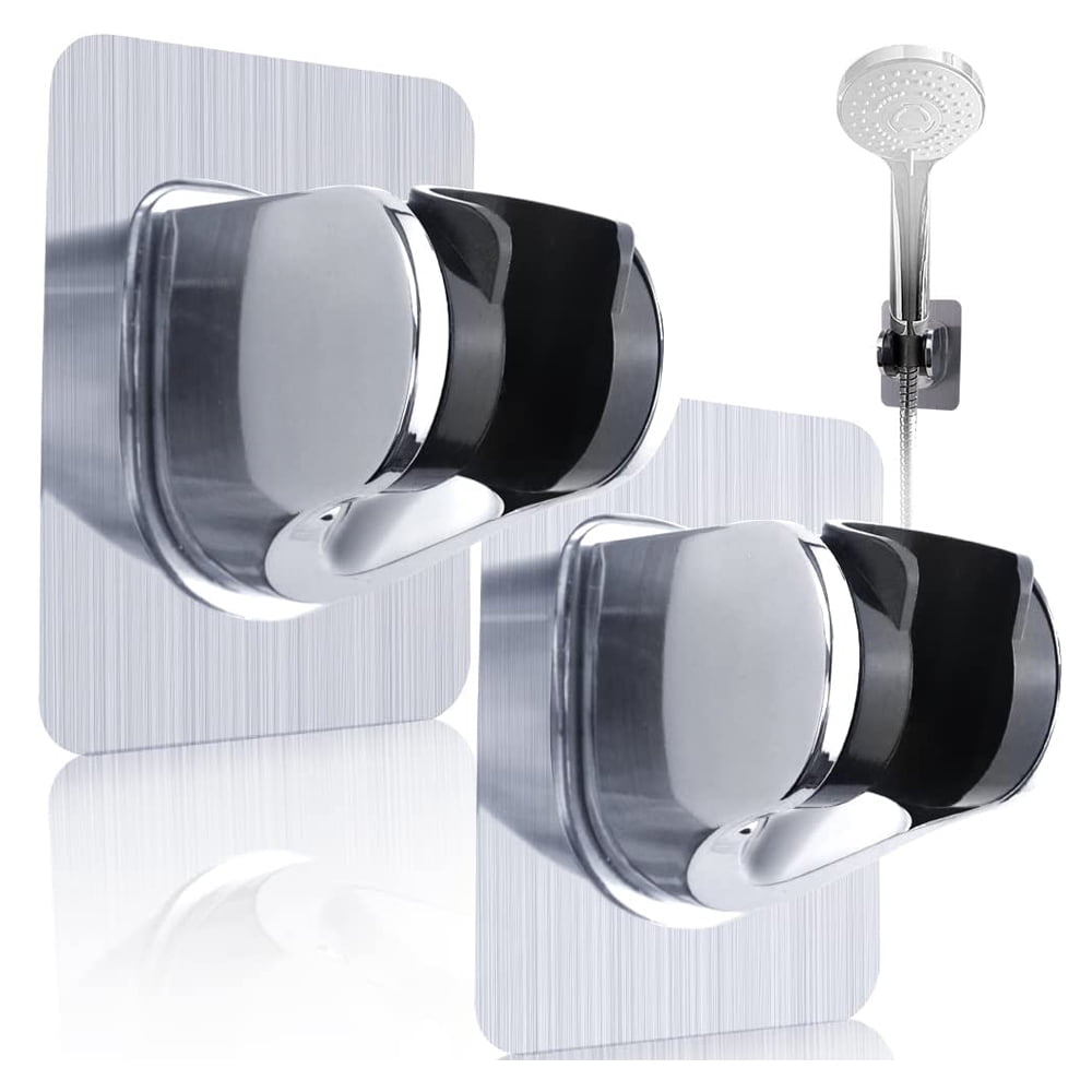 2PC Self Adhesive Handheld Shower Head Holder Wall Mount, Adjustable ...