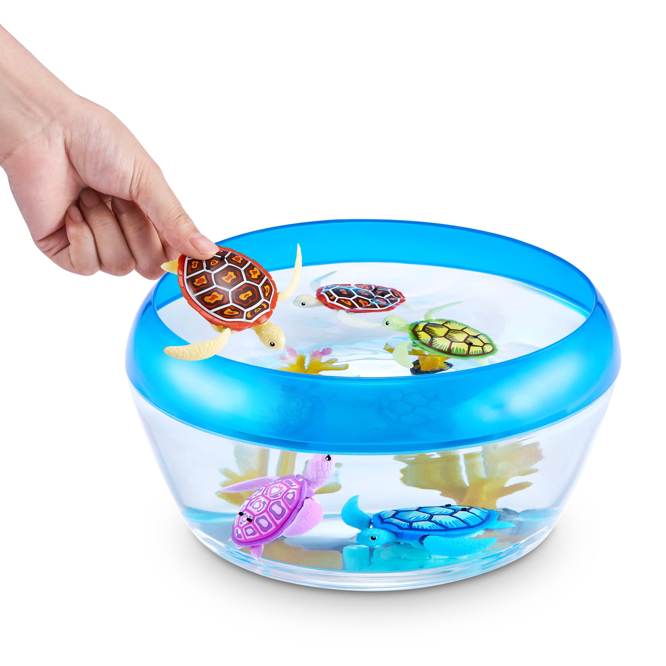 ROBO ALIVE Robo Turtle Robotic Swimming Turtle (Green + Pink) by ZURU Water Activated, Comes with Batteries, Exclusive (2 Pack) Green + Pink