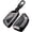 Short-Keychain, variant on Key Fob Cover Compatible with Cadillac Lyriq Optiq Vistiq Escalade CT4 CT5 CT6 CTS ATS XT4 2024-2026 Carbon Texture and Metal Car Key Holder Keychain Case Holder Protector