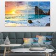 thumbnail image 1 of Vibrant Morning Sea with Yellow Sun - Seascape Canvas Art Print, 1 of 3