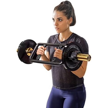 Industrial Tricep Bar - Commercial and Home Gym - Triceps Bar Titanium Plated Sleeves, Black Cerakote Shaft Finish - 28mm diameter, 330lb Weight Capacity$$Sport & Recreation Other