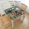 thumbnail image 2 of BANET Brittany Spaniel Dogs Lovers Green Flower Floral Animal Dog Rectangle Tablecloth Washable Fabric Table Cover For Square Kitchen Dining Decor Party Picnic,Print Tablecloths White, 2 of 7