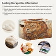 thumbnail image 6 of Square Storage Basket 14.2*10.2*8.3 Inch One Sizex1 Shelf Basket Open Home Storage Bins Bedroom Storage Basket Closet Storage Stylish Decor Prairie Brown Lion, 6 of 9