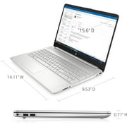 HP 15 Business Laptop Computer, 15.6 Touchscreen FHD, 12th Gen Intel 10-Core i7-1255U, 16GB DDR4 RAM, 1TB PCIe SSD, 802.11AC WiFi, Bluetooth, Silver, Windows 11 Home in S mode