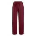 thumbnail image 4 of Huesdet Womens Wide Leg Lounge Pants High Waisted Flowy Palazzo Slacks 2024 Summer Beach Work Cute Casual Trousers(,XL), 4 of 6