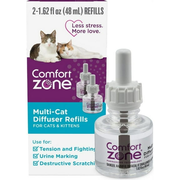 Comfort Zone Multi-Cat Diffuser Refills For Cats and Kittens [Cat, Health Aids] 2 count