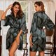 thumbnail image 1 of Camisón de seda de hielo para mujer, ropa de casa con estampado de peonías de verano, cárdigan, bata de mañana, bata de baño, 1 of 6