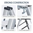 thumbnail image 3 of APEXCHASER Step Ladder, 3 Step Aluminium Folding Ladder, Portable Slim Step Stool, Safety Household Ladder Stepladder for School Office Home, 3 of 5