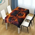 thumbnail image 7 of Fire Skulls Rectangle Tablecloth Waterproof Polyester Table Clothative Stain Resistant & Wrinkle Resistant Washable Table Cover for Dining Table/Party/Camping 60x60 Inch Decor Gift, 7 of 7