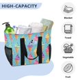 thumbnail image 5 of Ice Cream and Sweets Reusable Grocery Bags with Handle Side Pocket Waterproof Shopping Portable Tote, 5 of 8