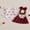 Red Elk, variant on Christmas Baby Girl Outfit Cute Elk Ruffle Sleeve Romper Overall Dress Infant Girls Skirt Sets