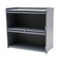 thumbnail image 6 of Kitchen Bamboo Storage Cabinet Pantry Sideboard w/Acrylic Door Corner Bread Box Countertop Storage Cabinet for Spice Seasoning Bottles Dish Bowl Food Storage Grey 2 Tiers, 6 of 41