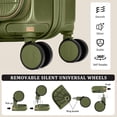 thumbnail image 3 of Joyway 3-Piece Front Opening Cover Carry-on Luggage Side Hooks TSA Lock Spinner Wheels YKK Zippers, 3 of 8
