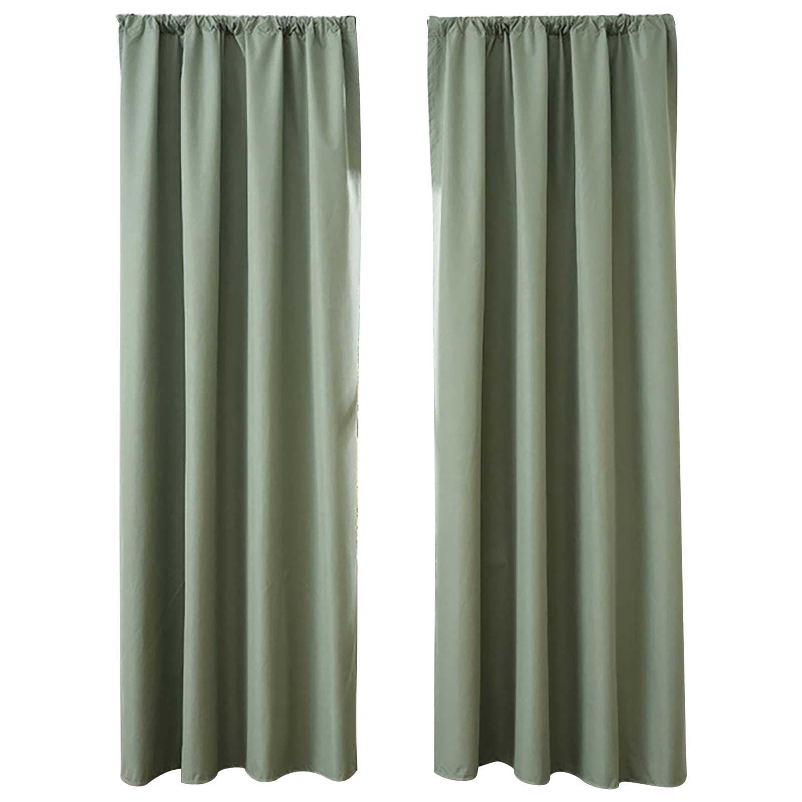 JVBTVB 2-Pack Blackout Curtains 54x102 Inch for Bedroom & Kitchen, Thermal Insulated Energy Saving Solid Color Curtains, Easy Installation Dark Room Solution