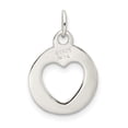 thumbnail image 4 of FB Jewels Sterling Silver Polished Circle w/Heart Charm, 4 of 4