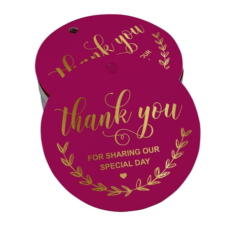 Inkdotpot Real Gold Foil Thank You For Sharing Our Special Day Bridal Shower-Baby Shower-Retirement-Wedding-Birthday Tags Favor Hang Paper Tags 100 Pieces