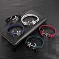 thumbnail image 4 of Waterproof Anchor Bracelets Men Double Strand Nautical Survival Rope Bracelet For Women Stainless Steel Navy Sport Buckle, 4 of 6