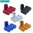 thumbnail image 2 of DSYCAR 4Pcs Silver Car Tire Valve Stems Cap Knurling Style Tire Valve Cap Aluminum Tire Wheel Stem Air Valve Cap for US Schrader, 2 of 10
