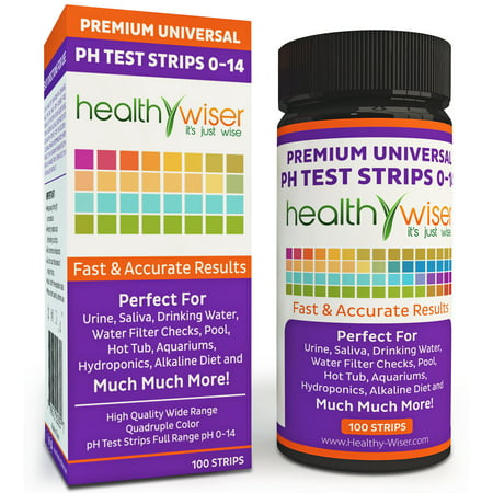 pH Test Strips 0-14, Universal Strips To Test, Urine, Saliva, Water, Pool, Hot Tub, Hydroponics, Garden Soil, and