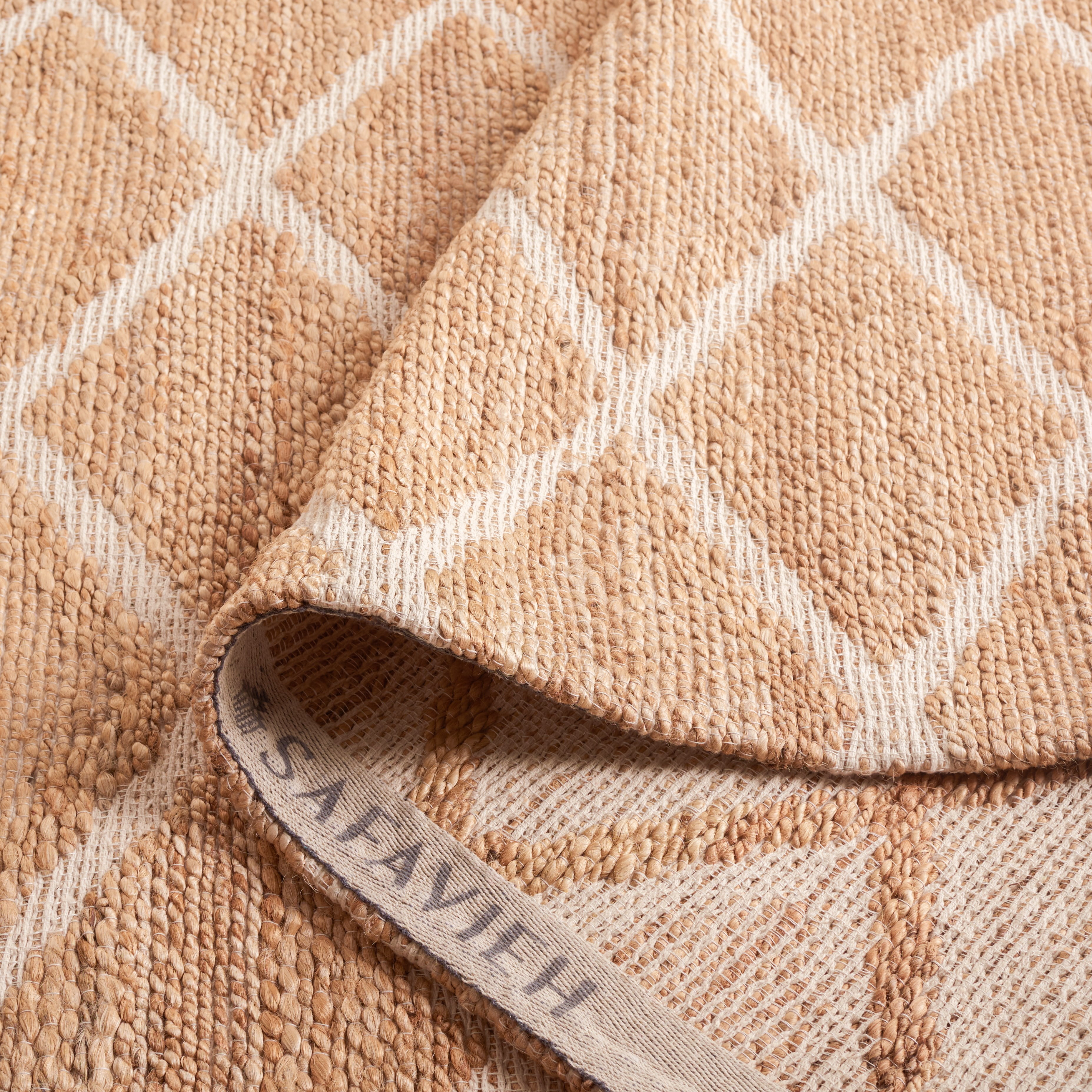SAFAVIEH Natural Fiber Mike Geometric Area Rug, Natural/Ivory, 5' x 8'