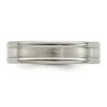 thumbnail image 3 of Edward Mirell Titanium .10ct Diamond Brushed & Polished 6mm Band, 3 of 7