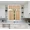Gold, variant on Gorgeous Home Linen 3pc Kitchen Window Curtain Set Foam Lined Rod Pocket Faux Silk 2 Tiers 1 valance Solid Color Gold