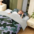 thumbnail image 4 of Manfei Retro Camouflage Twin Comforter Sets, Mid Century Camo Bedding Set, Gray Green, Gray Reversible, 2 Pieces, 1 Comforter and 1 Pillowcase, 4 of 7