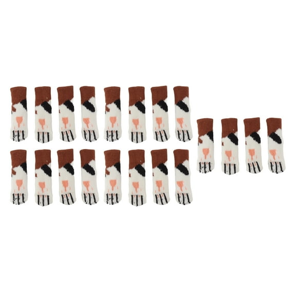 Generic Chaussettes de Pied de Meuble, Protecteurs de Sol de Chaise, 20 Pièces Motif Patte de Chat Housse de Protection de Pied de Table Épaissi Meubles Pieds de Chaise