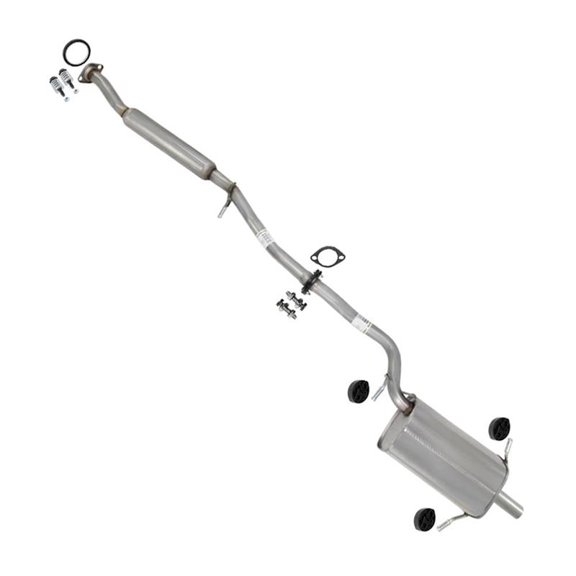 Northeastern Exhaust Resonator Pipe & Muffler Fits 2006-2008 Subaru Forester 2.5L (Will only fit naturally aspirated) - Direct Fit | Stainless Steel System Kit