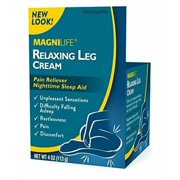 Magnilife Relaxing Pain Reliever Leg Cream Nighttime Sleep Aid, 4oz, 3-Pack