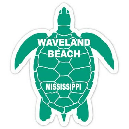 

Waveland Beach Mississippi 4 Green Turtle Shape Magnet